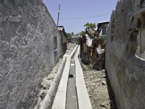 Completed drainage canal