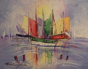 Painting of boats