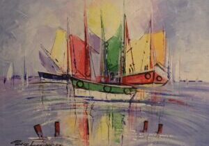 Painting of boats